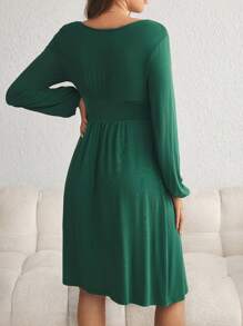 SHEIN Maternity Long Sleeve Bodycon Dress For Pregnant Women Autumn Teacher Dress