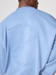 Manfinity VCAY Men's Loose Fit Crew Neck Long Sleeve Knitted Pullover Baggy Sweatshirt