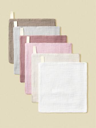 6 Adet/Paket Yumuşak ve Tekrar Kullanılabilir Bebek Mendil Havluları, Geğirme, Banyo ve Yüz Yıkama İçin Çok İşlevli