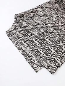 大码男士几何印花宽松沙滩裤 - 彩色 - 查看 8