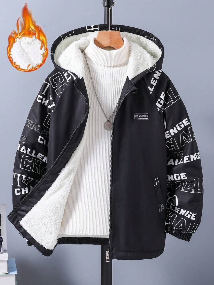 Boys fleece lined coat 2025