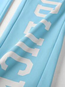 PAVTROS Quần nỉ thể thao nam ống loe in họa tiết thường ngày, quần nỉ dài rộng thùng thình có dây rút, dành cho chồng, quà tặng bạn trai, quần họa tiết nam, quần nỉ nam màu xanh, bộ đồ nỉ nam - Màu xanh nhạt - Xem 4