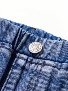 New Style Casual Fashion Workwear Washed Jeans For Baby Boys - Dark Wash - View 4