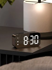 1 件全新简约 LED 电子闹钟，学生壁挂/桌两用小型数字时钟，带语音控制和温度显示，家居装饰，房间装饰礼物生日毕业卧室装饰宿舍装饰返校学校装饰学校惊喜 - 多色 - 查看 3