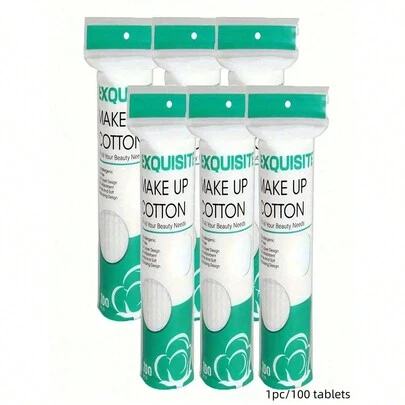 100 miếng/gói bông tẩy trang mềm, dày, tròn, ba lớp, dịu nhẹ với da, không xơ vải, thích hợp cho mặt, mắt, tẩy sơn móng tay, du lịch và sử dụng hàng ngày, tuyệt vời để làm quà tặng (bao bì ngẫu nhiên) làm sạch mặt, cọ rửa mặt, túi, hộp đựng, lưu trữ ngày lễ tình nhân