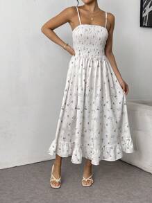 Chiquease Women Spaghetti Strap All Over Floral Print Casual Dress - Multicolor - View 5