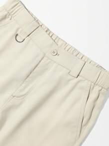 Manfinity Mode Men's Solid Color Casual Pants - Apricot - View 6