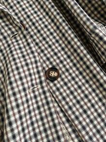 SHEIN Privé Áo khoác Blazer tay dài họa tiết caro/ca rô cổ điển thanh lịch cỡ lớn cho trường học, mùa thu đông - Nhiều màu - Xem 7