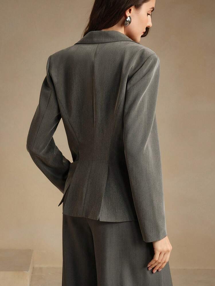 Women Urban Styles Solid Color Lace-Up Jacket