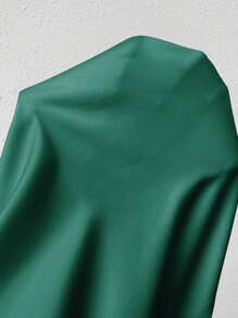 Chiquease Women's Solid Color Asymmetric Hem Elegant Blouse, Spring/Summer - Dark Green - View 4