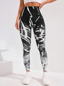 Damen Skinny Leggings in hoher Taille, nahtlos, für den Alltag und Sport