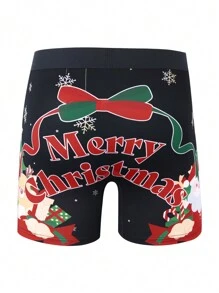 3pcs/Set Men's Christmas Print Boxer Briefs - Multicolor - View 2