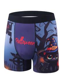 3pcs/Pack Men Halloween Printed Boxer Briefs - Multicolor - View 3