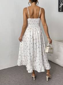 Chiquease Women Spaghetti Strap All Over Floral Print Casual Dress - Multicolor - View 3