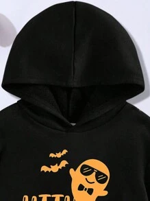 Áo nỉ trùm đầu phát sáng trong bóng tối "Little Brother" cho bé trai - màu đen - Xem 5