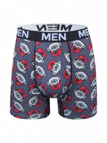 5pcs/Set Men's Fashionable All-Over Letter Print Comfortable Boxer Briefs - Multicolor - View 4