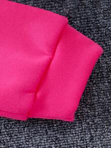 SHEIN 2 件套 Tween Girl 花卉印花连帽衫和运动裤套装 - 玫紅色 - 查看 7