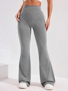 Easithlete Pantaloni della tuta casual minimalisti di colore unito da donna