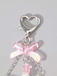 ROMWE Kawaii Kawaii Cute Fruit Strawberry, Star, Faux Pearl Bow-Knot, Flower, Leaf Design Keychain, Suitable For Back To School Gifts, Friendship Gifts, Holiday Gifts