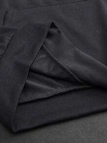 Manfinity EMRG Conjunto de sudadera con capucha y pantalones estampados para hombre - Gris Oscuro - Ver 3