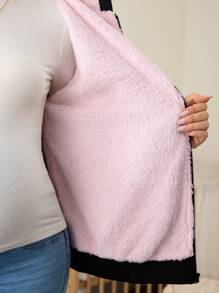 SHEIN Chaqueta de invierno para mujeres embarazadas, ropa exterior y abrigo de manga larga, chaqueta para señoras - Negro - Ver 7