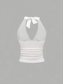 Flirla Camiseta de tirantes sencilla de unicolor y casual para mujer