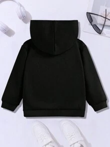 Áo nỉ trùm đầu phát sáng trong bóng tối "Little Brother" cho bé trai - màu đen - Xem 2