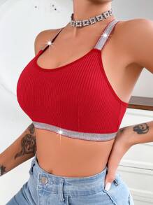 女士舒适银丝胸罩 - 紅色 - 查看 5