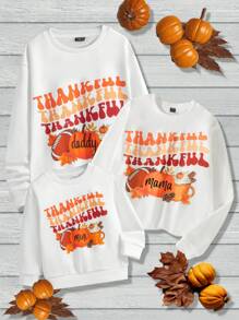 Women's Casual Pullover Sweatshirt, Long Sleeve, Warm Thermal Lined, Christmas White Outdoor Holiday Party Family Matching Tops Fall - White - View 3