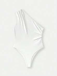 SHEIN BASICS 3buc/Set Body fără mâneci, tricot cu decolteu deschis, de culoare solidă, pentru femei - Multicolor - Vizualizare 5