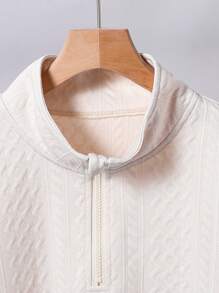 3pcs Tween Boys' Casual Warm Sleeveless Vest, Long Sleeve Sweatshirt And Pants Set - Navy Blue - View 6