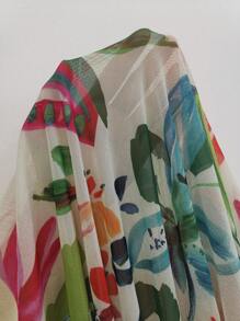 Swim Vcay Summer Beach Floral Print One-Piece Swimsuit And Beach Skirt