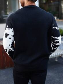 Manfinity LEGND Áo len cardigan dài tay màu tương phản cỡ lớn cho nam vào mùa thu đông - Nhiều màu - Xem 2