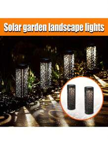 4 piezas Luces solares para senderos de jardín, iluminación led para paisaje exterior para decoración de Halloween y Navidad, adecuado para patio, patio, jardín, sendero, césped, calle, decoración de fiesta y festiva