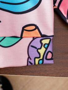 SHEIN Playful Pals Baby Mädchen Übergrößer Kürbis Drucken Lustiger Stylischer Kapuzenpullover für Halloween