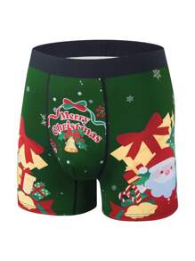 3pcs/Set Men's Christmas Print Boxer Briefs - Multicolor - View 4