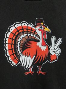 Sudadera con forro térmico para mujer, top de cuello redondo de manga larga para salidas familiares, otoño e invierno, Navidad, fiesta festiva, estampado