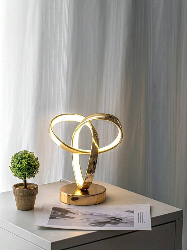 Tiworld 1 pezzo Lampada da tavolo a LED alimentata USB con paralume in silicone e corpo in ferro, con 3 colori di luce (bianco, giallo, bianco-giallo), accensione/spegnimento commutabile, con decorazioni creative, adatta per camera da letto, stile Ins, minimalista moderno, luce di lusso a LED, moda, personalizzata, lampada da comodino, adatta per ragazze e donne