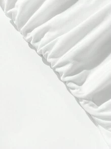 Chiquease Damen asymmetrischer Ausschnitt Langarm Passform Gerafftes Elegantes Charmantes Weiches T-Shirt - Schwarz und Weiss - Übersicht 3