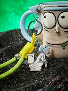 Rick and Morty X SHEIN Cartoon Pattern Keychain Bag Charm, Wristband - Multicolor - View 4