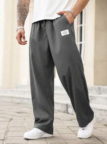 Manfinity Homme Pantalon décontracté à lacets pour hommes grande taille