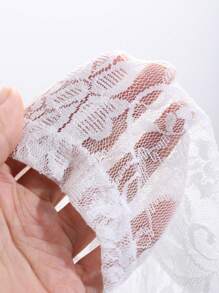 DAZY Lace Bodycon Sheer Sleepwear Bottom - White - View 9