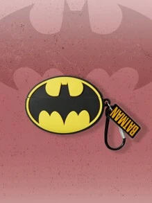 Batman X ROMWE Vỏ bảo vệ tai nghe silicon 3D họa tiết logo con dơi - màu đen - Xem 1