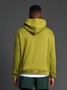 Gym Rark Boyfriend Style Men's Simple Print Sweatshirt Long Sleeve Sportswear Sweatshirt - Olive Green - View 2