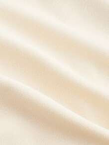 SHEIN MOD 大码甜心领口紧身胸衣灯笼袖衬衫 - 杏色 - 查看 4