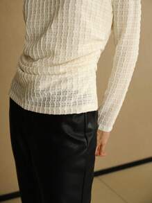 MOTF STUDIO SOLID TEXTURED RUCHED SIDE TEE