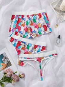 Bộ 3 quần lót thường ngày cho nữ - Quần lót Boxer, Quần lọt khe, Thiết kế thoải mái - Nhiều màu - Xem 1