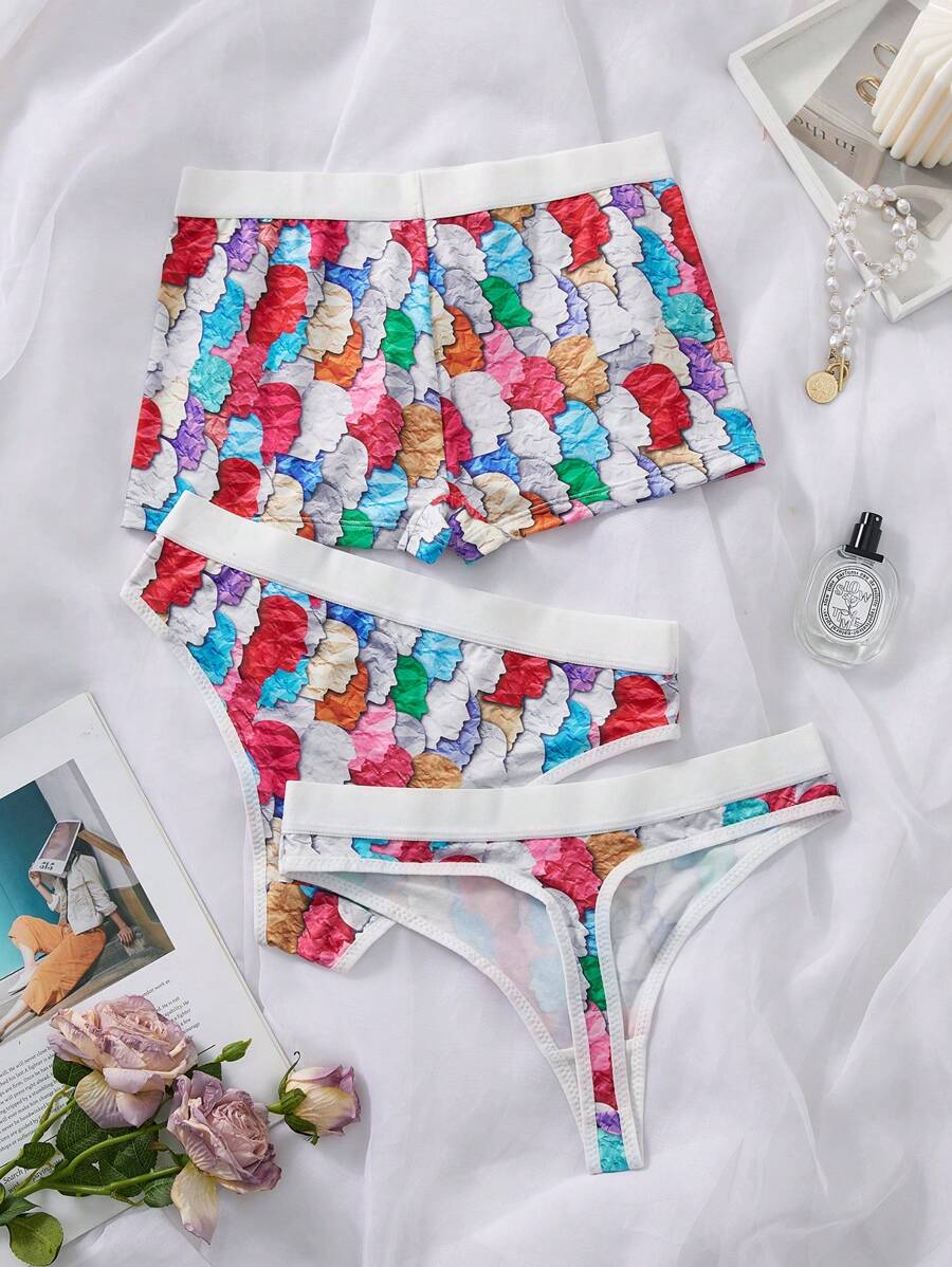 Bộ 3 quần lót thường ngày cho nữ - Quần lót Boxer, Quần lọt khe, Thiết kế thoải mái - Nhiều màu - Xem 1