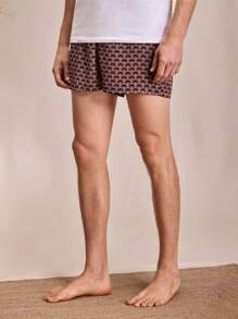 EverLounge Men' All-Over Print Button-Front Loungewear Pants, Casual Daily - Multicolor - View 4