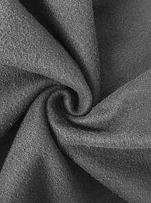 SHEIN EZwear 大码纯色休闲简约运动裤，秋冬季日常穿着 - 淺灰色 - 查看 7